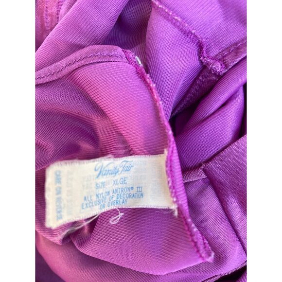 Vintage Vanity Fair Purple Sleeveless Nightgown V Neck Size XLarge - Picture 6 of 9